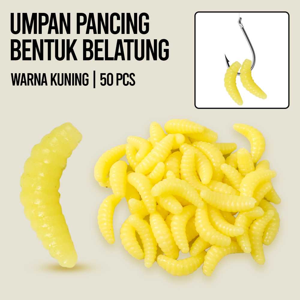 TaffSPORT Umpan Pancing Bentuk Belatung 50 PCS - WD-160