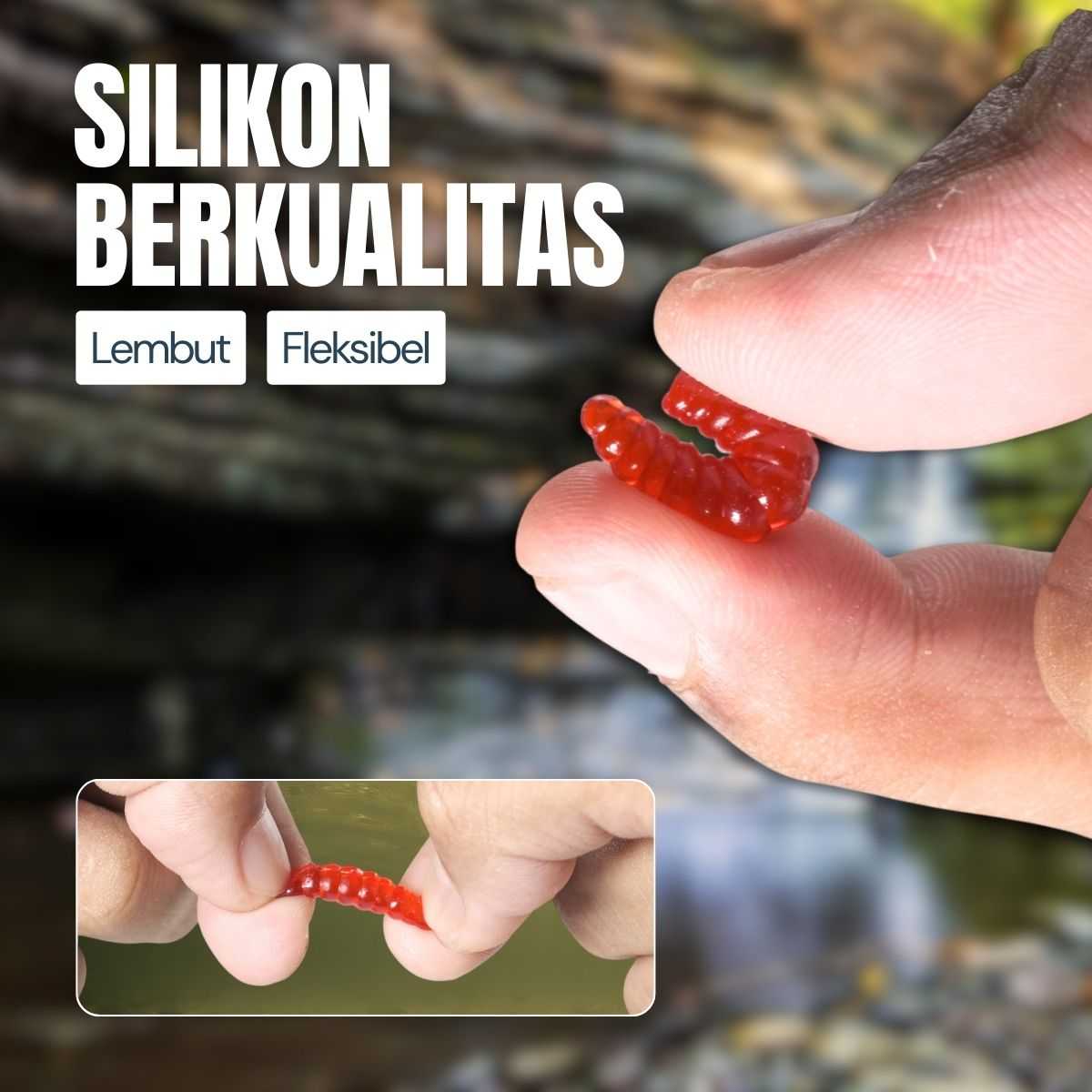 TaffSPORT Umpan Pancing Bentuk Belatung 50 PCS - WD-160