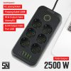 taffware-stop-kontak-kabel-usb-type-c-10a-110-250v-2500w-18m-6-lubang-f06uql-1075u (3) Taffware Stop Kontak USB Type C EU Plug Flame Retardant 10A 220V 2500W - QL-1075U
