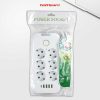 taffware-stop-kontak-kabel-usb-type-c-10a-110-250v-2500w-18m-6-lubang-ql-1075u Taffware Stop Kontak USB Type C EU Plug Flame Retardant 10A 220V 2500W - QL-1075U