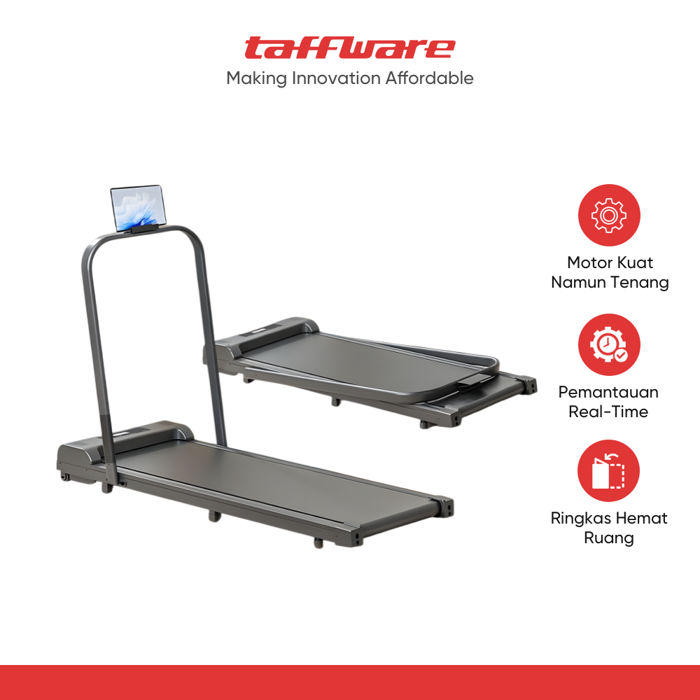 ginee_20250322224142583_1808220252.png TaffSPORT Walking Pad Treadmill Foldable LED Display with Armrest - C1-01