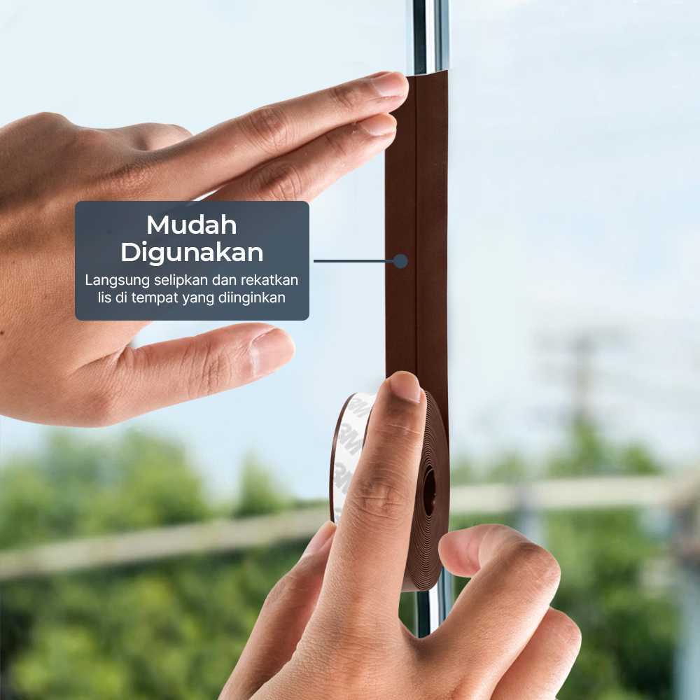 TaffHOME Lis Pintu Penghalang Debu Door Seal Strip Silicone TPE- EACC25