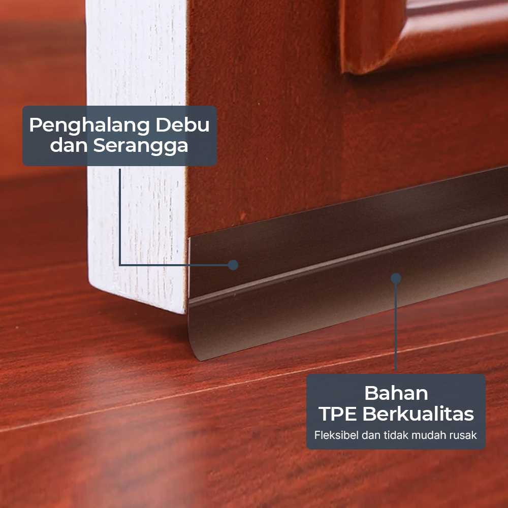 TaffHOME Lis Pintu Penghalang Debu Door Seal Strip Silicone TPE- EACC25