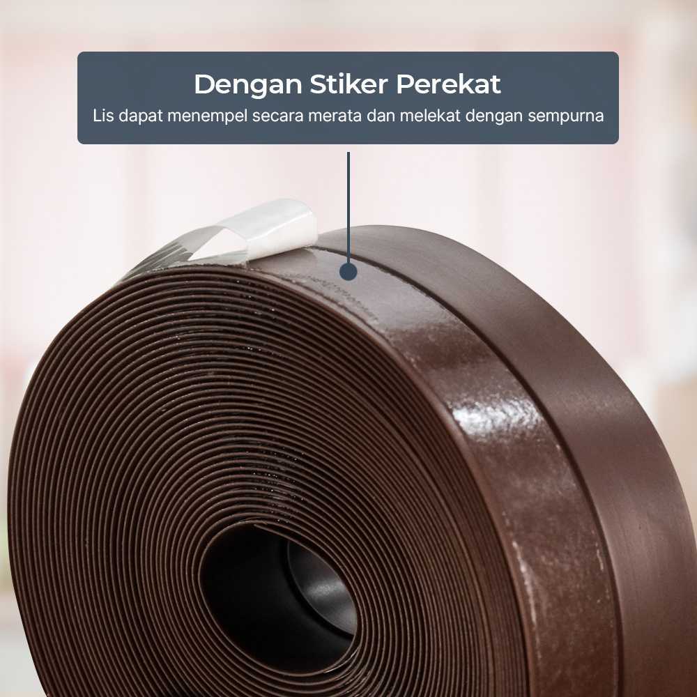 TaffHOME Lis Pintu Penghalang Debu Door Seal Strip Silicone TPE- EACC25