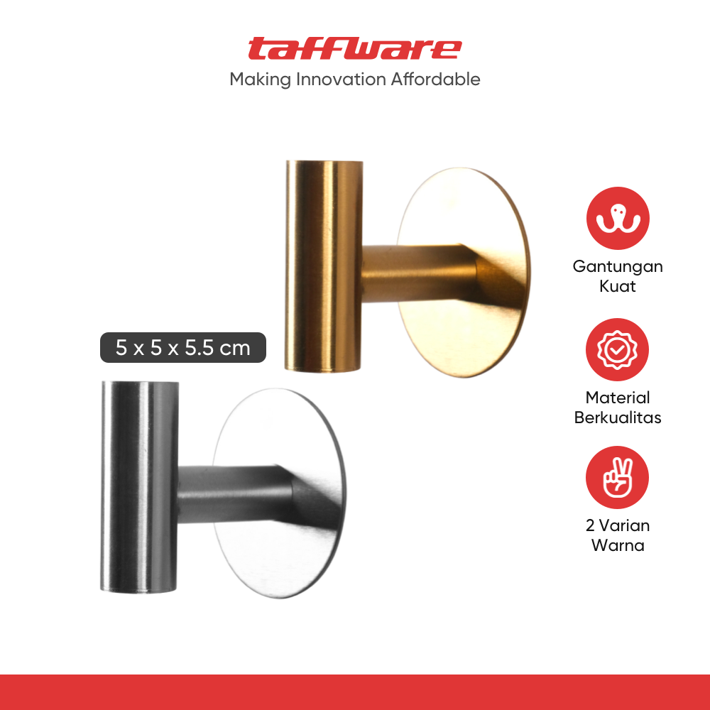 TaffHOME Gantungan Dinding Hook Hanger Stainless Steel 304 1 PCS - V960