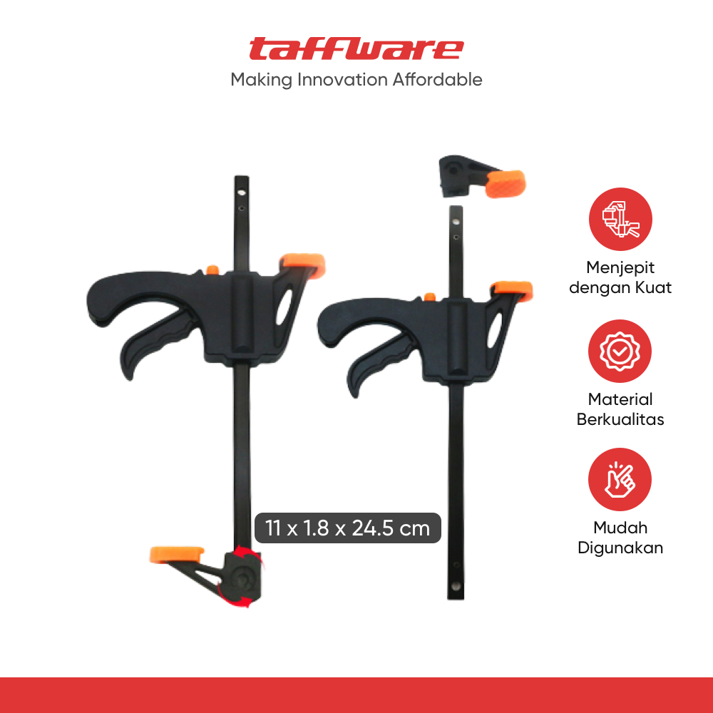TaffHOME Clamp Penjepit Kayu Mini Ratcheting Bar 6 Inch - T22106