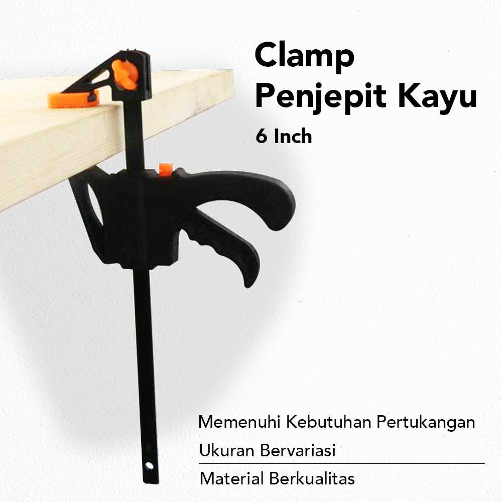 TaffHOME Clamp Penjepit Kayu Mini Ratcheting Bar 6 Inch - T22106
