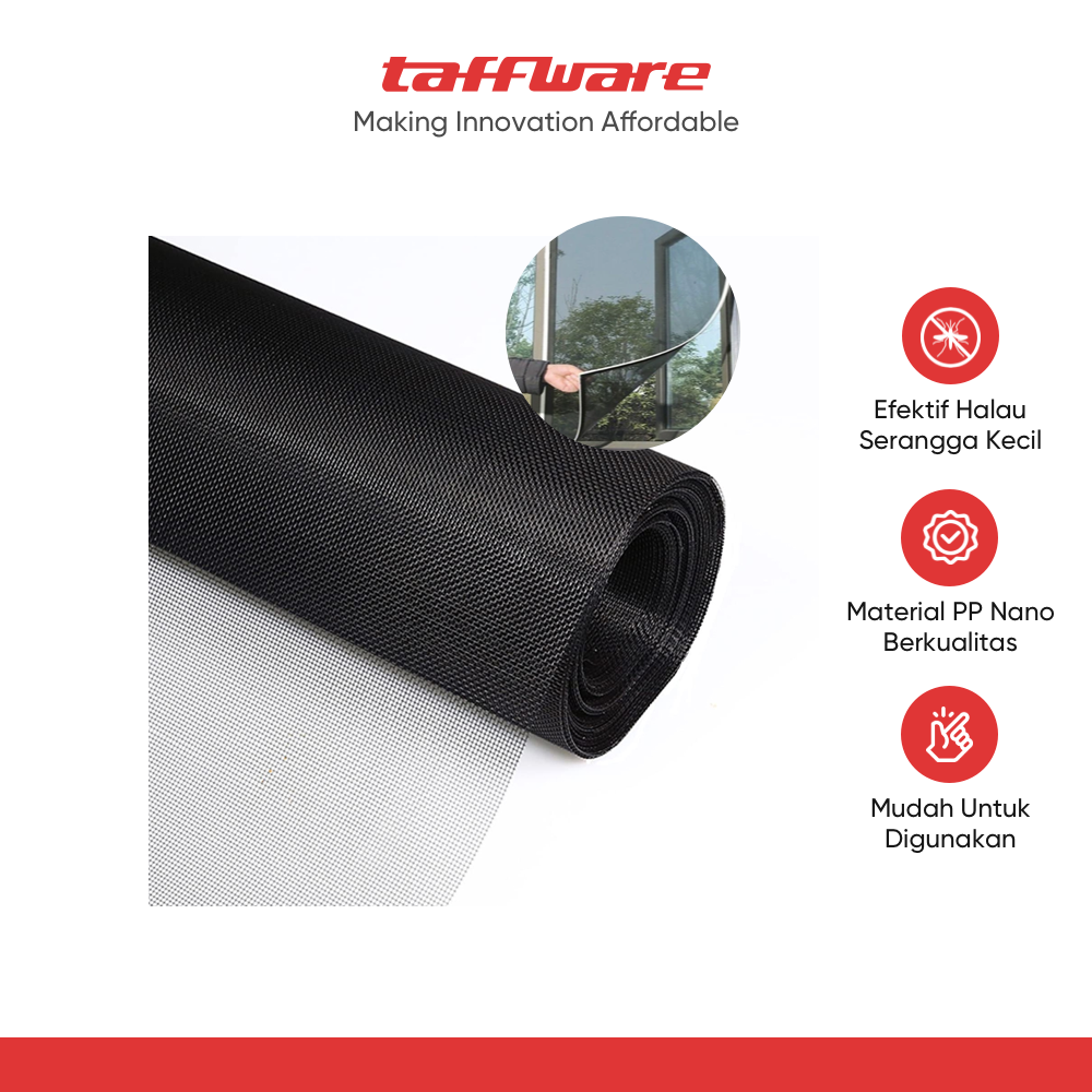 TaffHOME Kasa Nyamuk Jaring Jendela Ventilasi Mosquito Net PP Nano - AW15