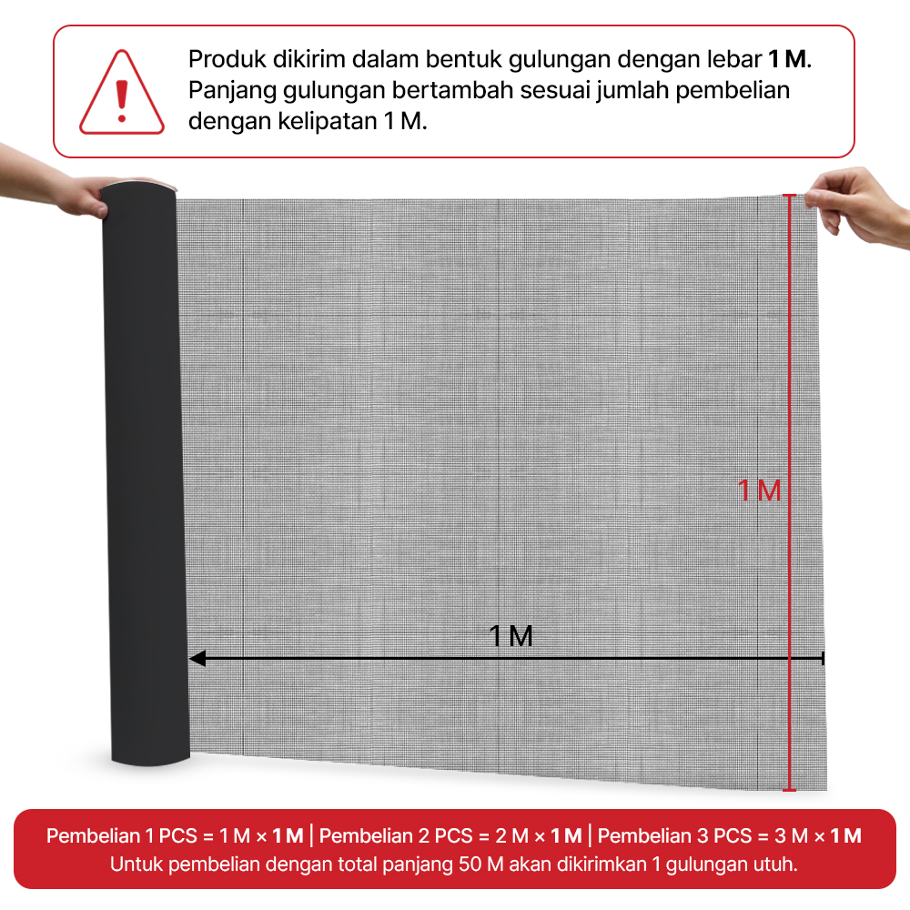 TaffHOME Kasa Nyamuk Jaring Jendela Ventilasi Mosquito Net PP Nano - AW15