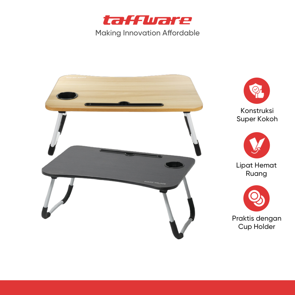 TaffHOME Stand Meja Laptop Lipat Foldable Notebook Desk Table - Z22