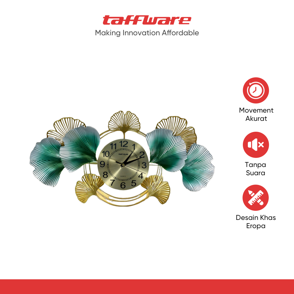 ginee_20260206114641581_2778186840.png TaffHOME Jam Dinding Quartz Luxury European BAOCE Movement 6168S 60cm - 2922C