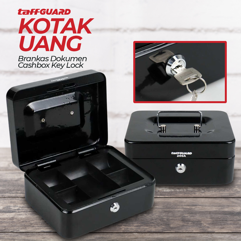 TaffGUARD Brankas Money Box Uang Cash - 200A - Black
