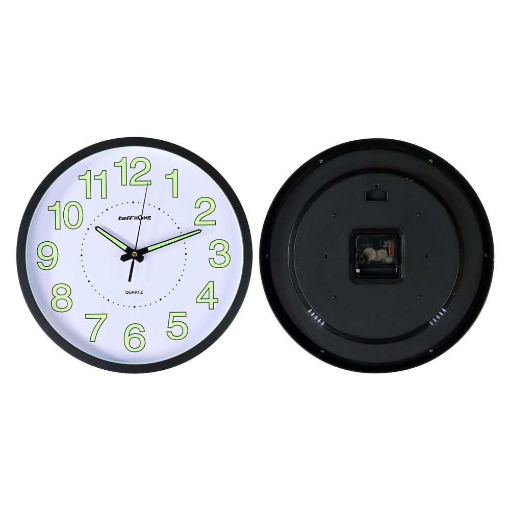 TaffHOME Jam Dinding Bulat Quartz Luminous Glow in The Dark 30CM