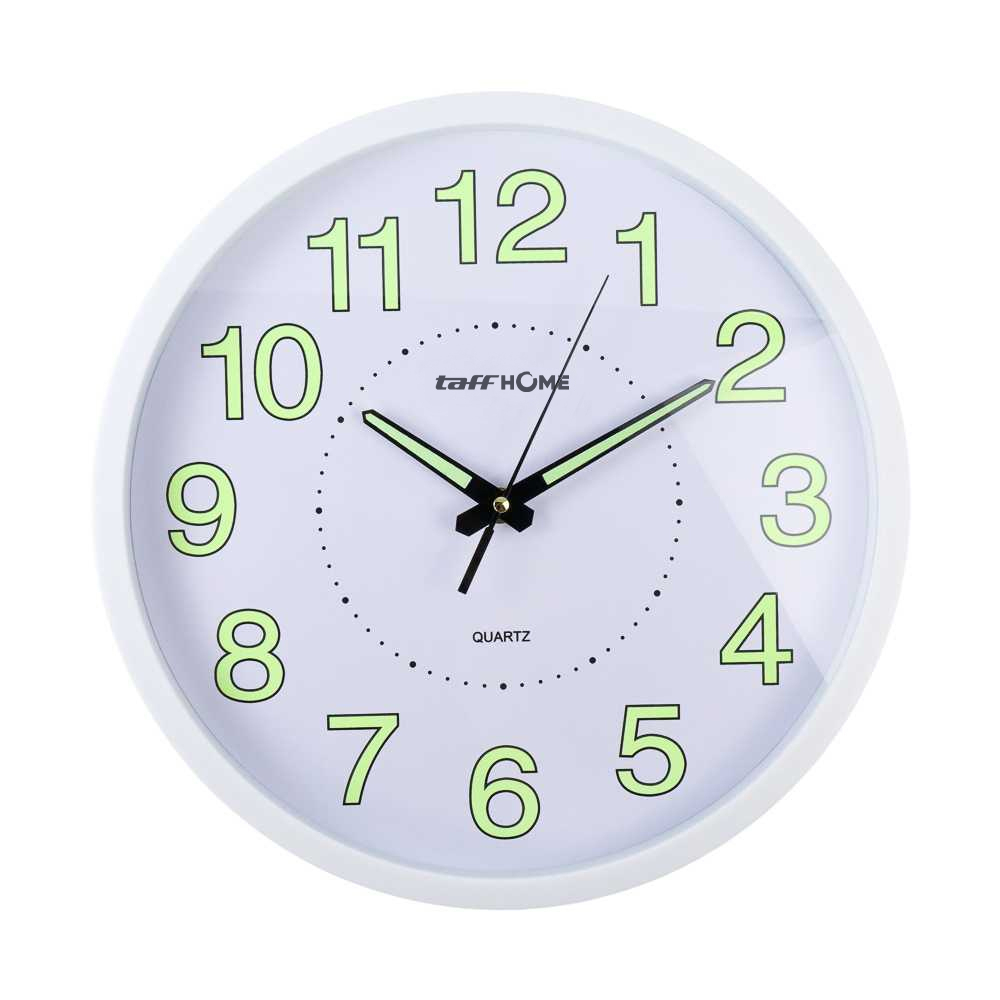 TaffHOME Jam Dinding Bulat Quartz Luminous Glow in The Dark 30CM