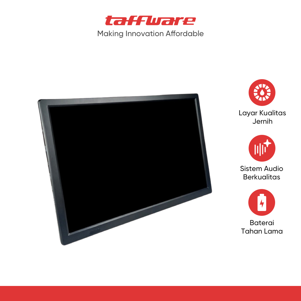 Taffware TV Digital Android Netflix YouTube Portable 15.4 Inch 4000mAh - D16