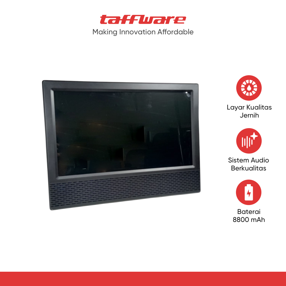 Taffware TV Digital Bluetooth Karaoke 14 Inch 8800mAh with 2 Mic - MT14
