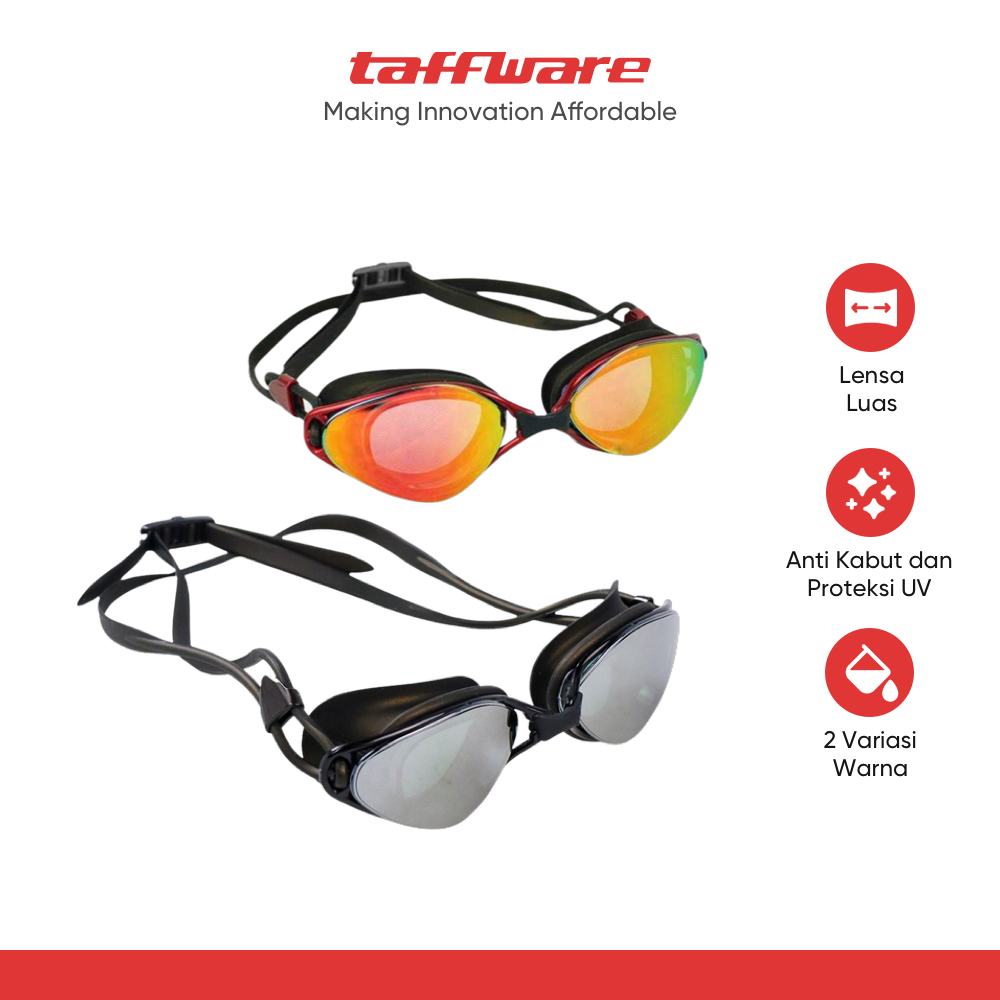 TaffSPORT Kacamata Renang Anti Fog UV Protection - GOG-3550