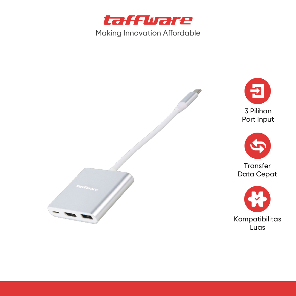 Taffware USB Type C 3.1 to USB 3.0 HDMI USB Type C - HPQ1034