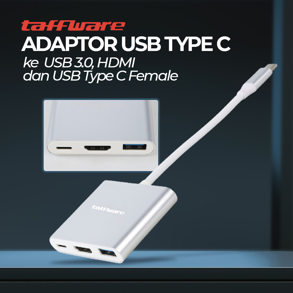 Taffware USB Type C 3.1 to USB 3.0 HDMI USB Type C - HPQ1034