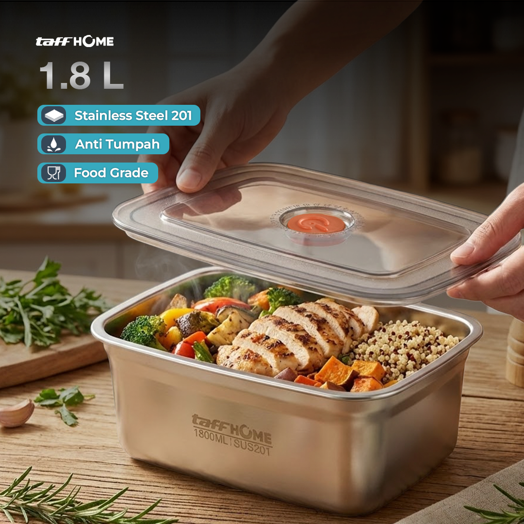 TaffHOME Kotak Makan Anti Tumpah Lunch Bento Box Stainless Steel 201 - KT273