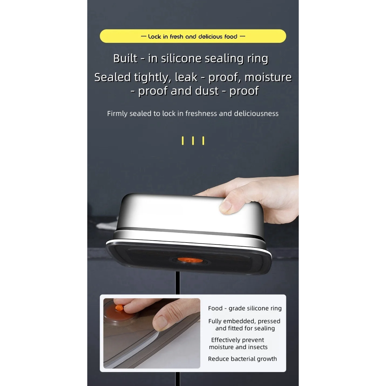 TaffHOME Kotak Makan Anti Tumpah Lunch Bento Box Stainless Steel 201 - KT273