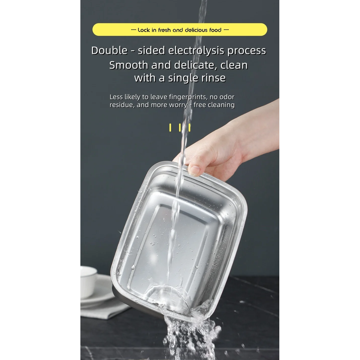 TaffHOME Kotak Makan Anti Tumpah Lunch Bento Box Stainless Steel 201 - KT273