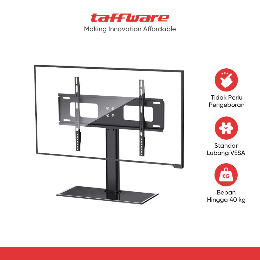 Taffware Bracket TV Tabletop Adjustable VESA 600x400 for 32-55 Inch TV - KM-606