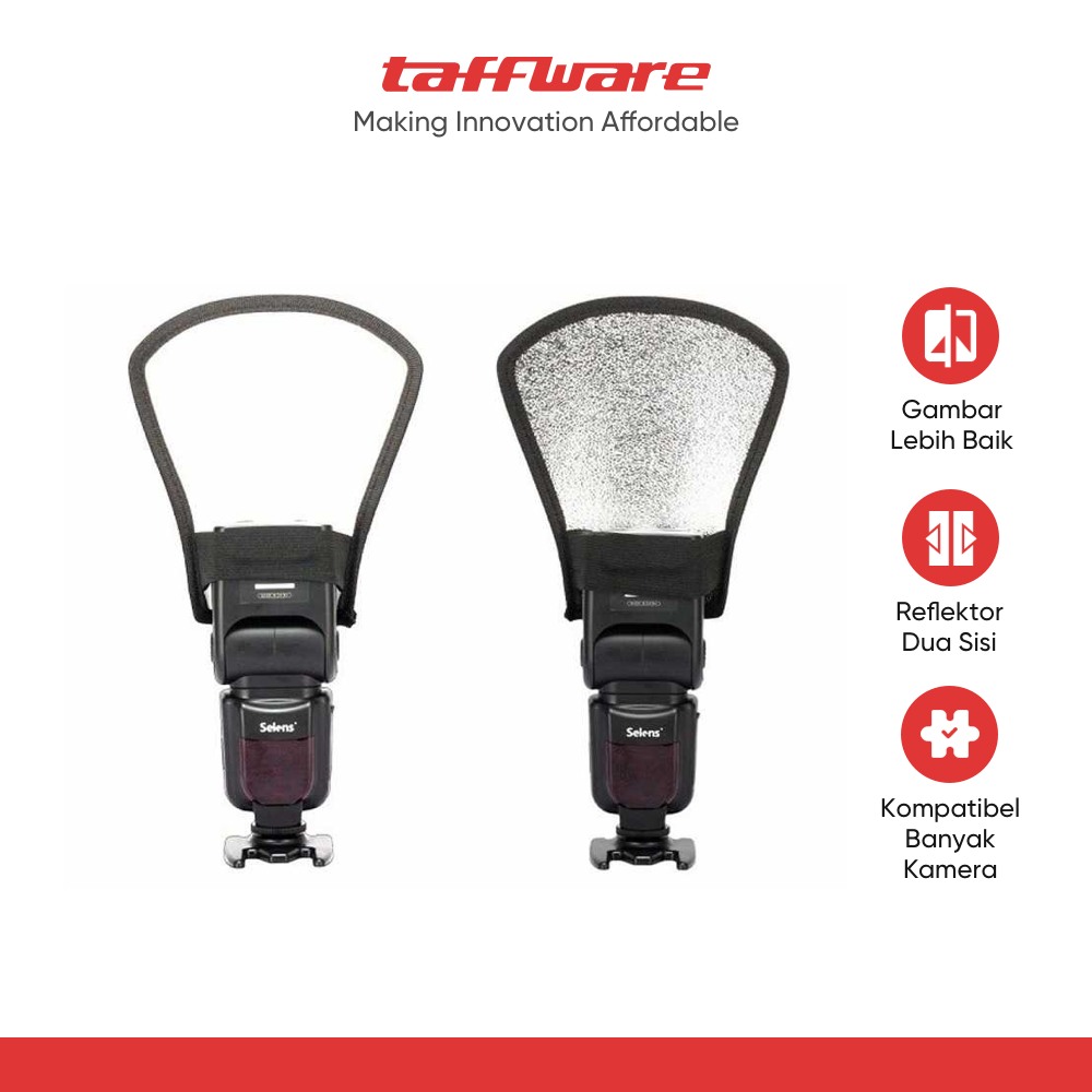 TaffSTUDIO Kamera Flash Diffuser Softbox Reflektor 2in1 - SNL18