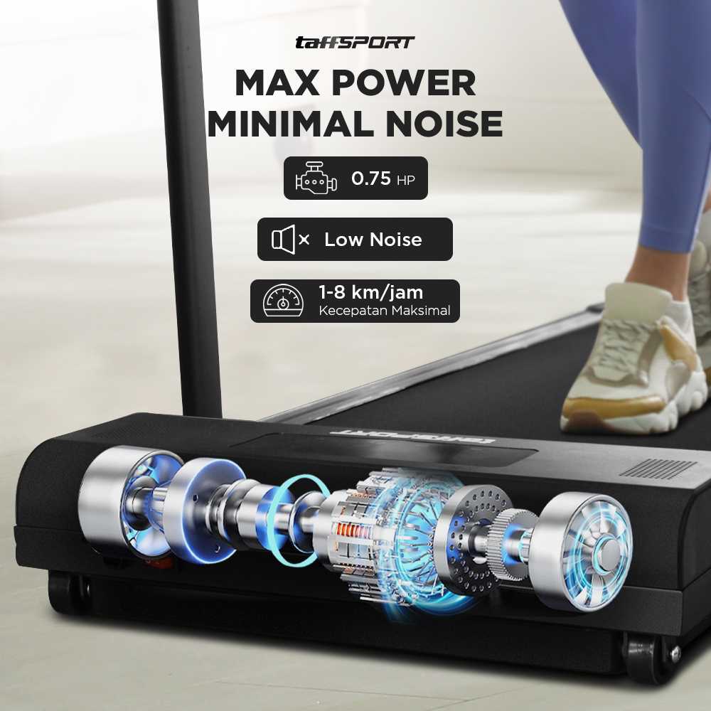 ginee_20260216121105250_2468891394.jpeg TaffSPORT Walking Pad Treadmill Foldable LED Display with Armrest - C1-01