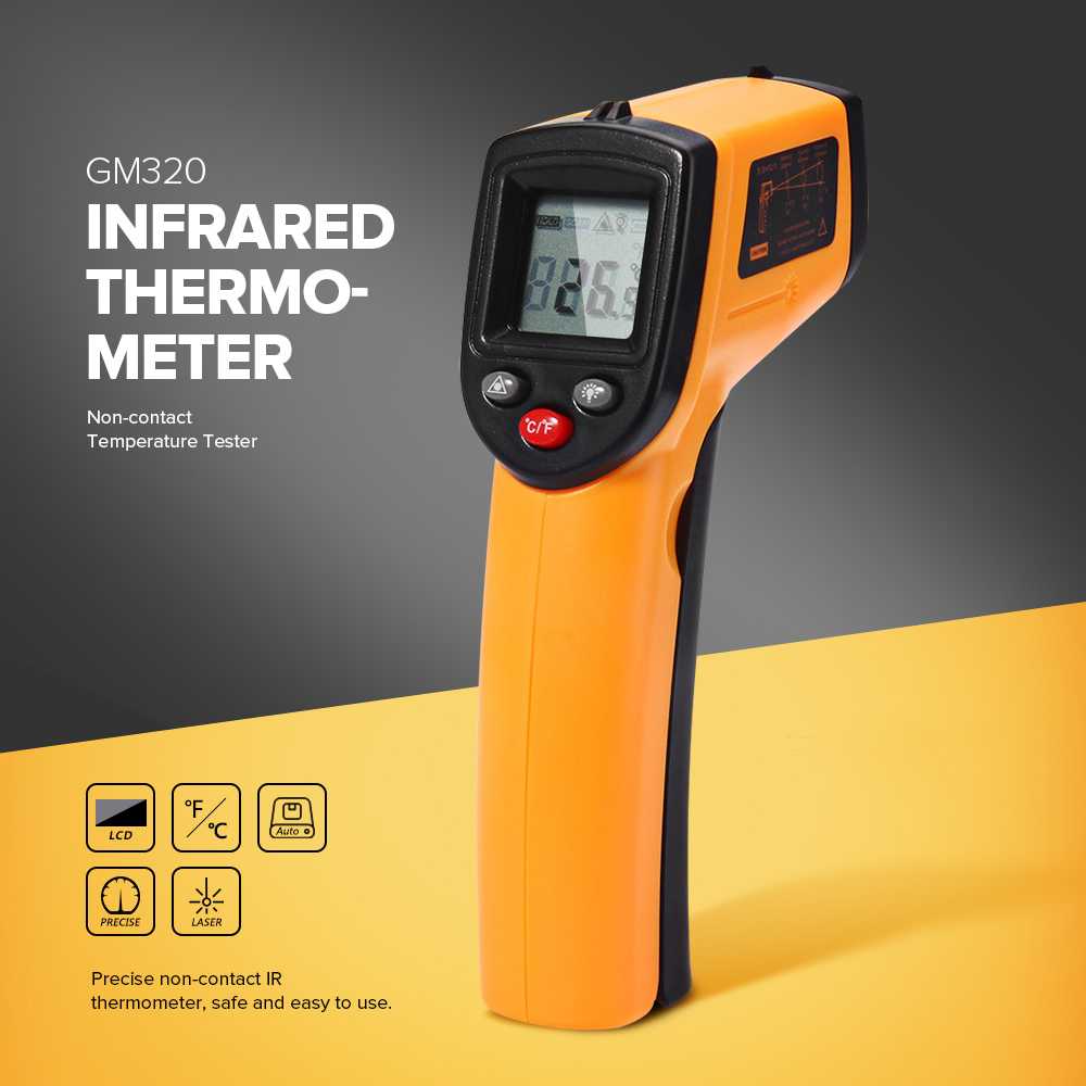 Taffware Thermogun Thermometer Industrial Laser Infrared NonContact - GM320