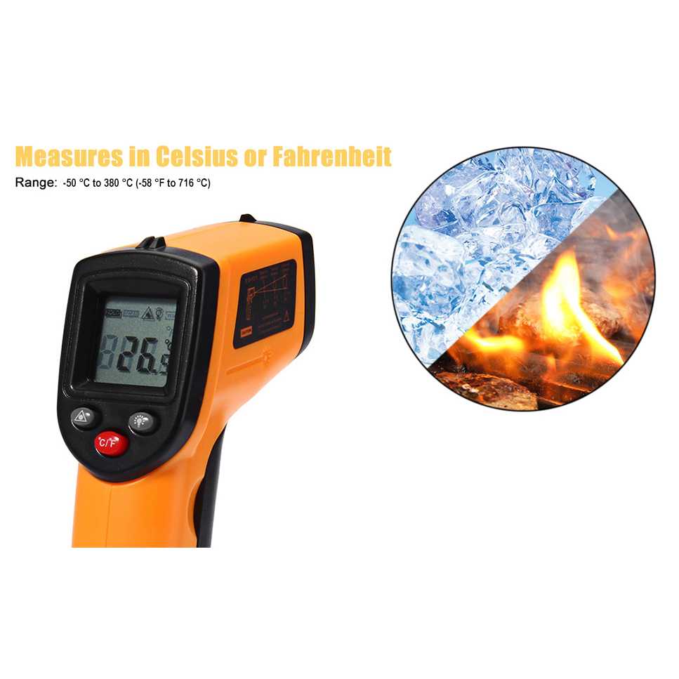 Taffware Thermogun Thermometer Industrial Laser Infrared NonContact - GM320