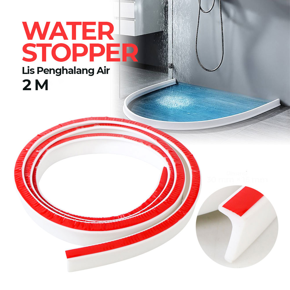 ginee_20260219175512209_2210665400.jpg TaffHOME Lis Water Stopper Bar Silikon Penghalang Air Sealing Strip 2M - WS01