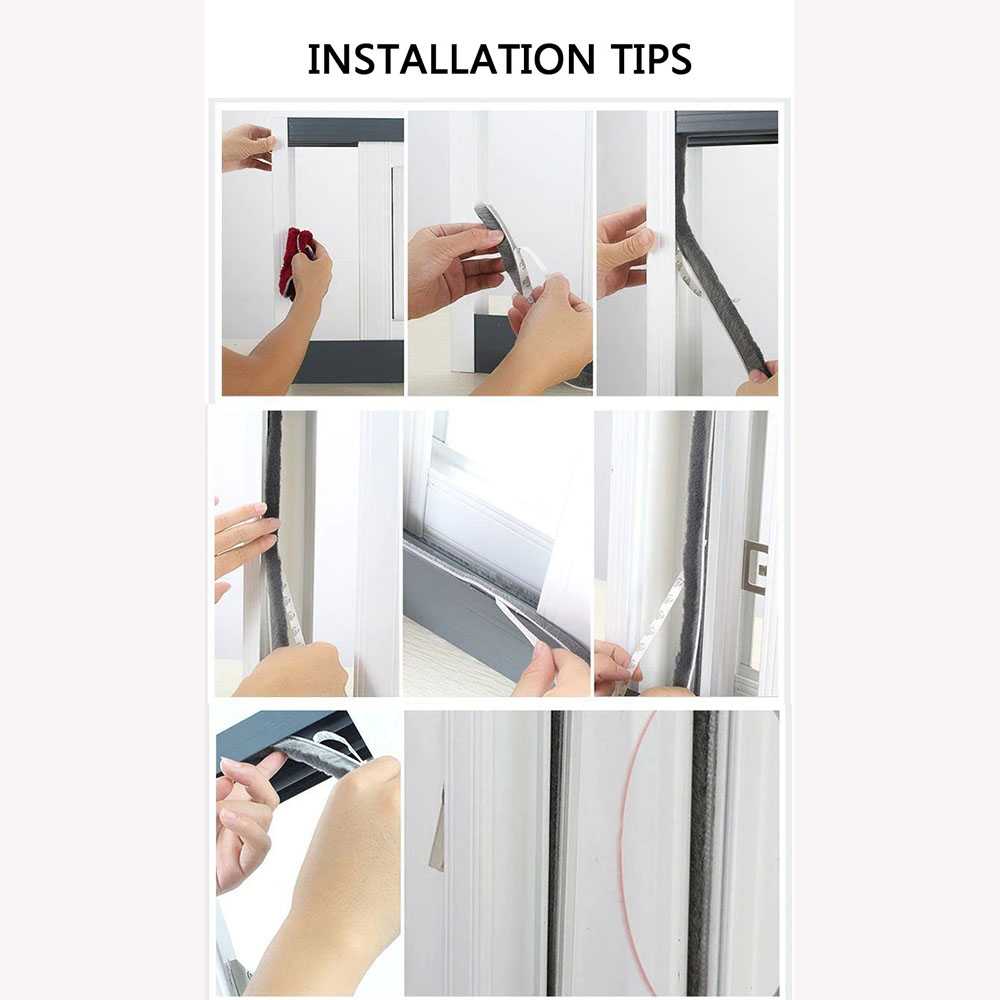 TaffHOME Lis Strip Pintu Brush Strip Sound Insulation 5M - KK-062