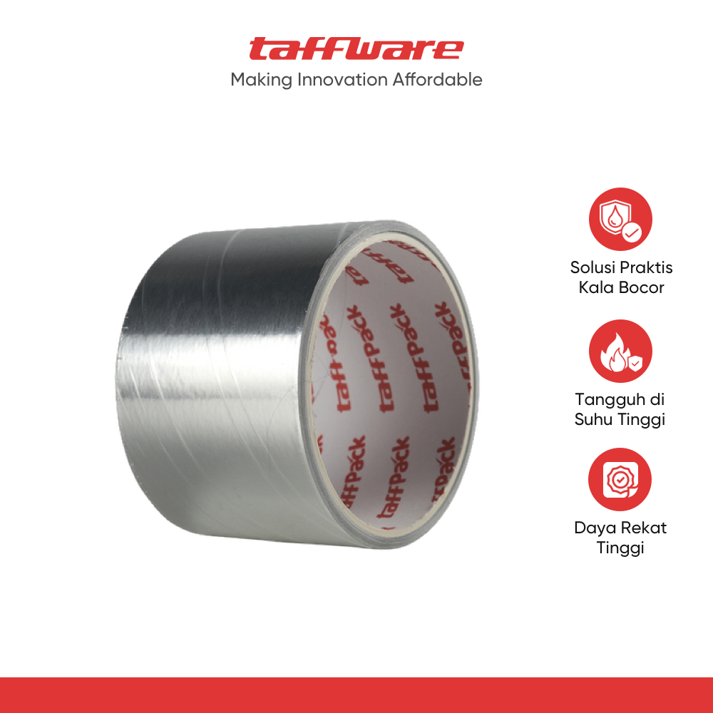 TaffPACK Lakban Aluminium Foil Tape Tahan Panas Anti Bocor 5M - FM-TP