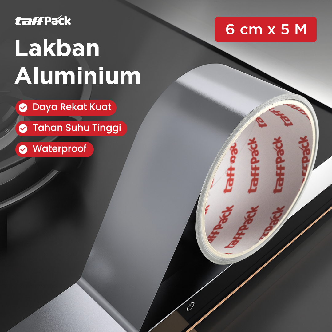 TaffPACK Lakban Aluminium Foil Tape Tahan Panas Anti Bocor 5M - FM-TP