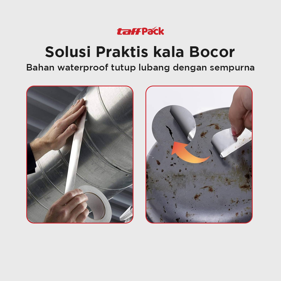 TaffPACK Lakban Aluminium Foil Tape Tahan Panas Anti Bocor 5M - FM-TP