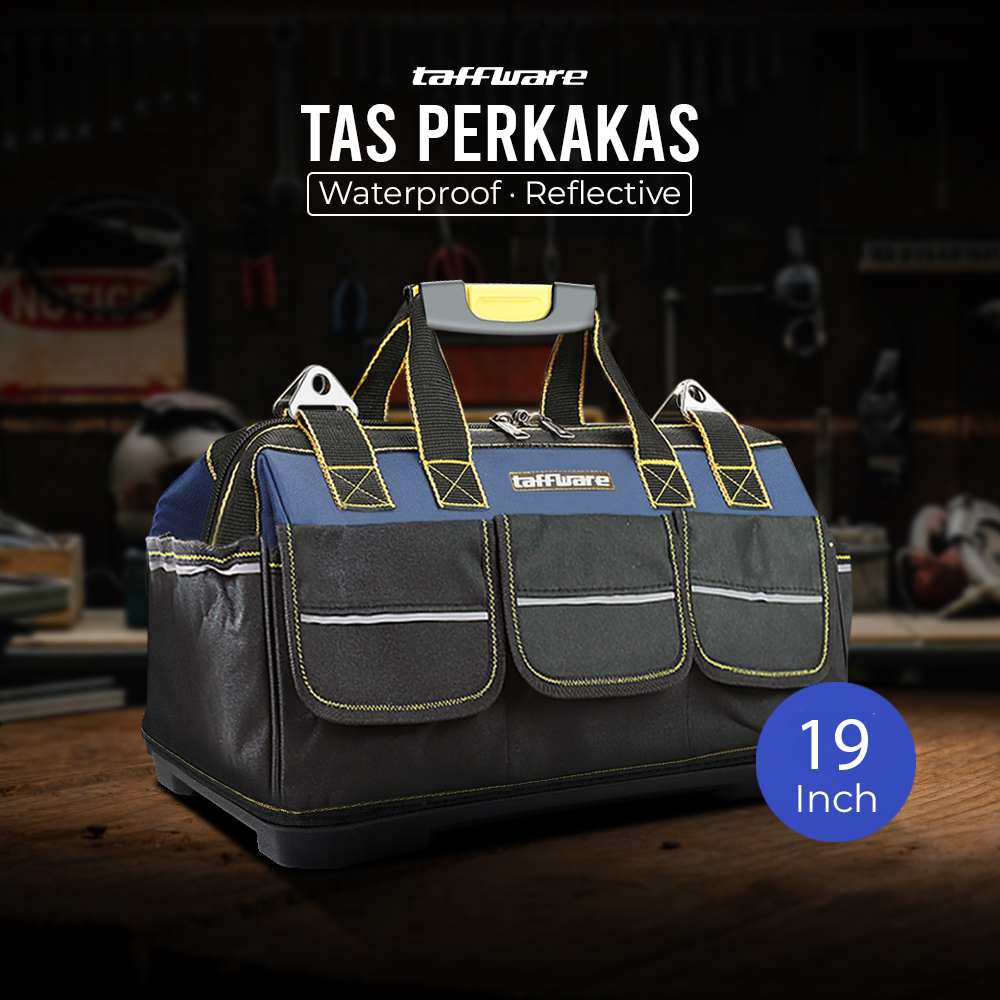 Taffware Tas Perkakas Beralas Plastik Tool Bag Waterproof Reflective - AR-60