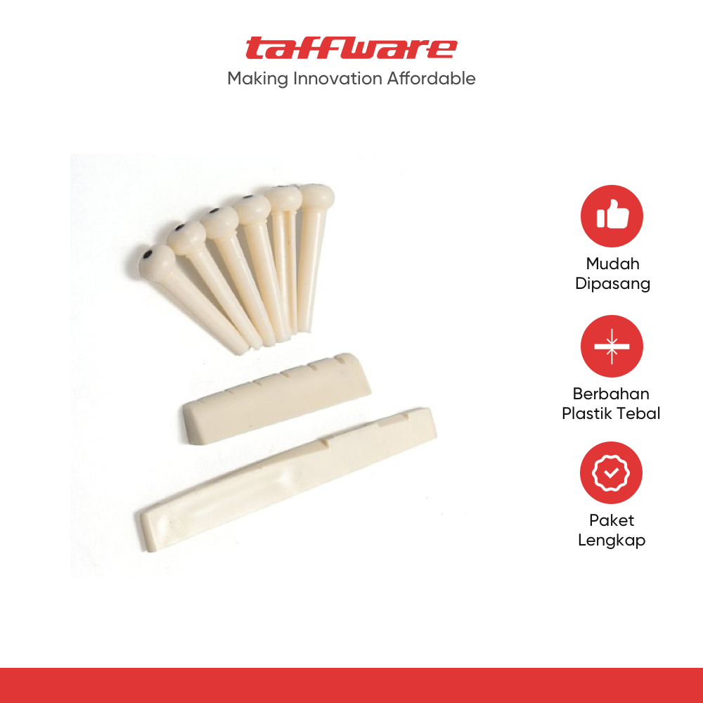 ginee_20260220120249745_1299754207.png TaffSTUDIO Bridge Pins Saddle Senar Nut Gitar Akustik - A009