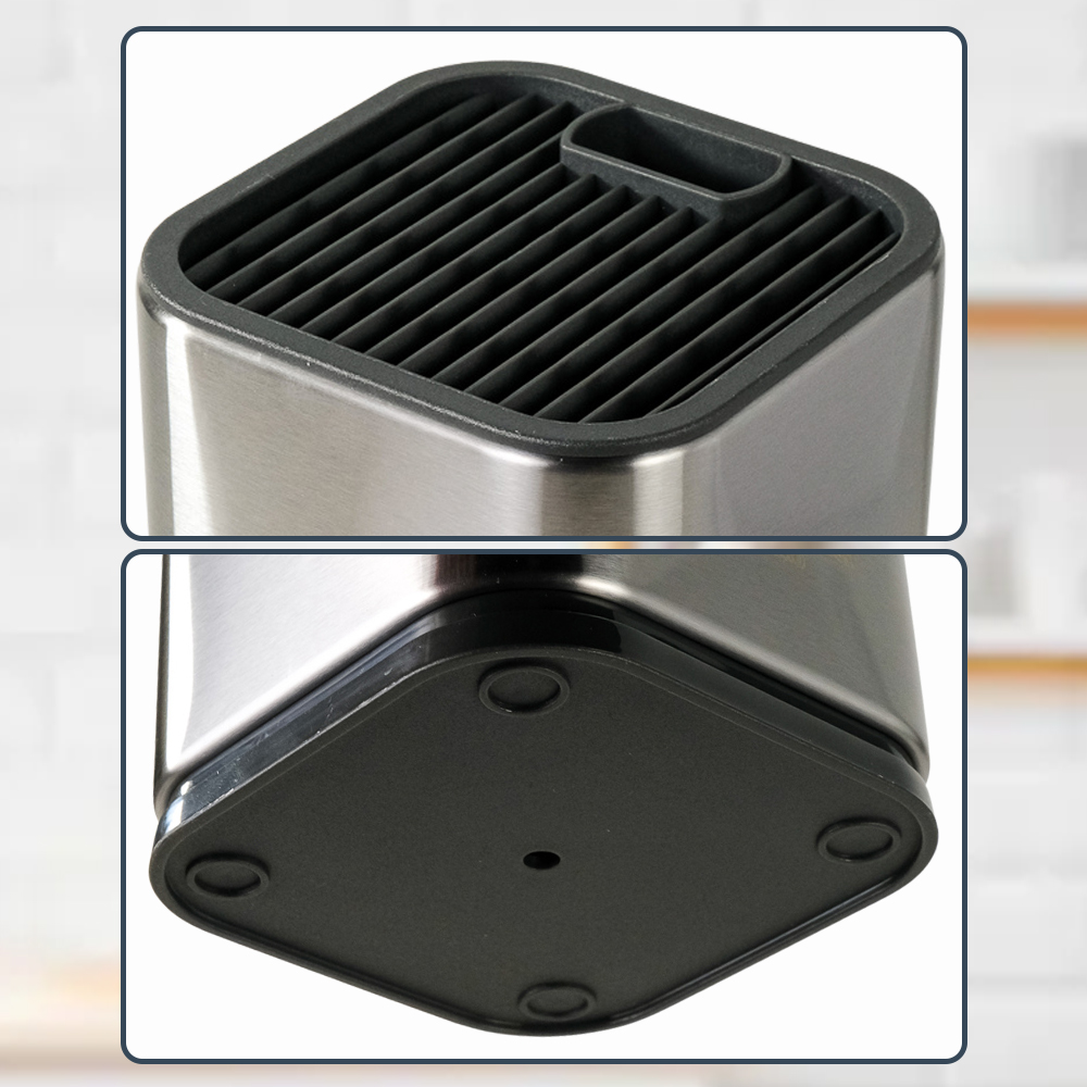 TaffHOME Tempat Pisau Dapur Kitchen Knife Stand Holder Stainless Steel - SUS430