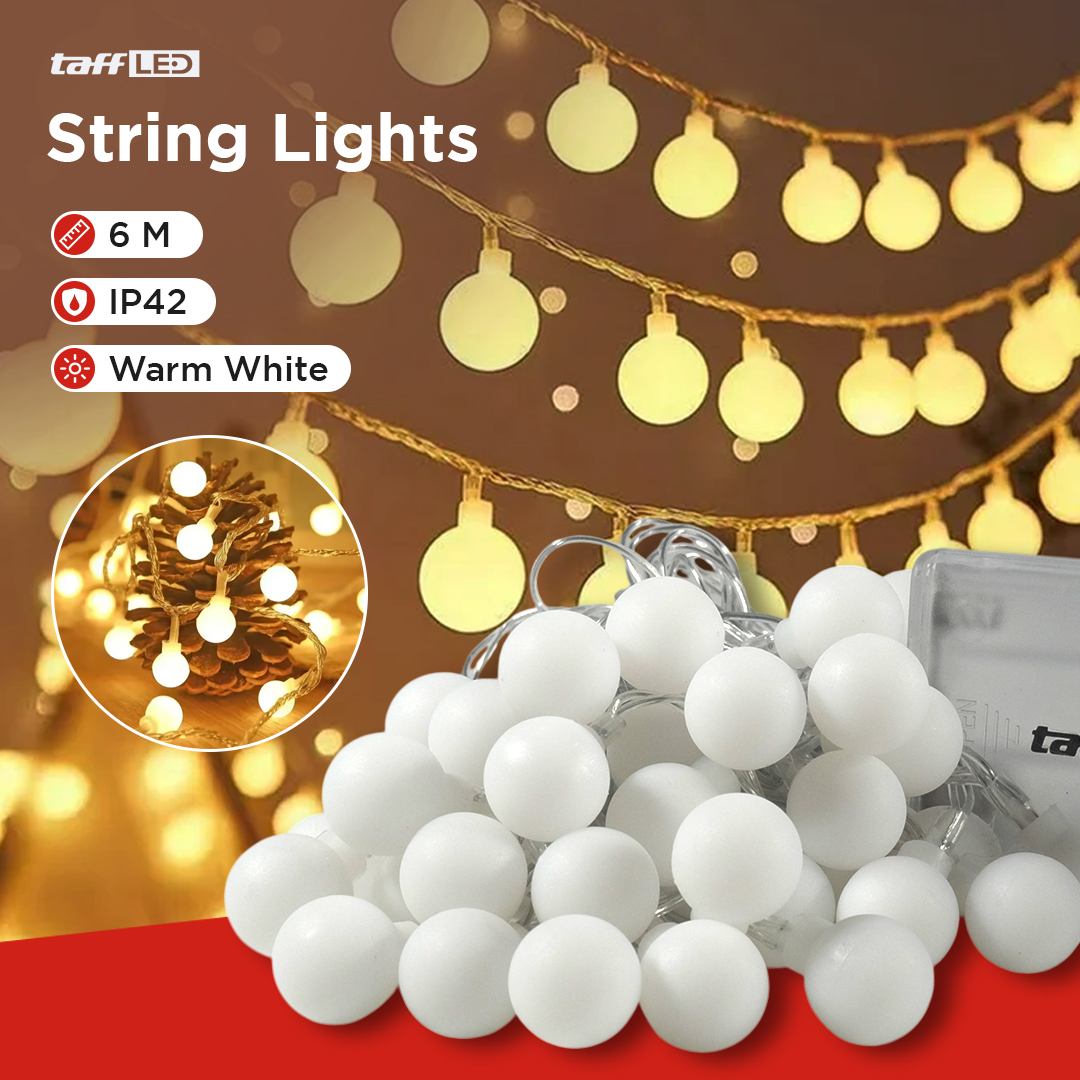 TaffLED Lampu Hias Gantung String Lights Model Bohlam with Battery - ZYD0931