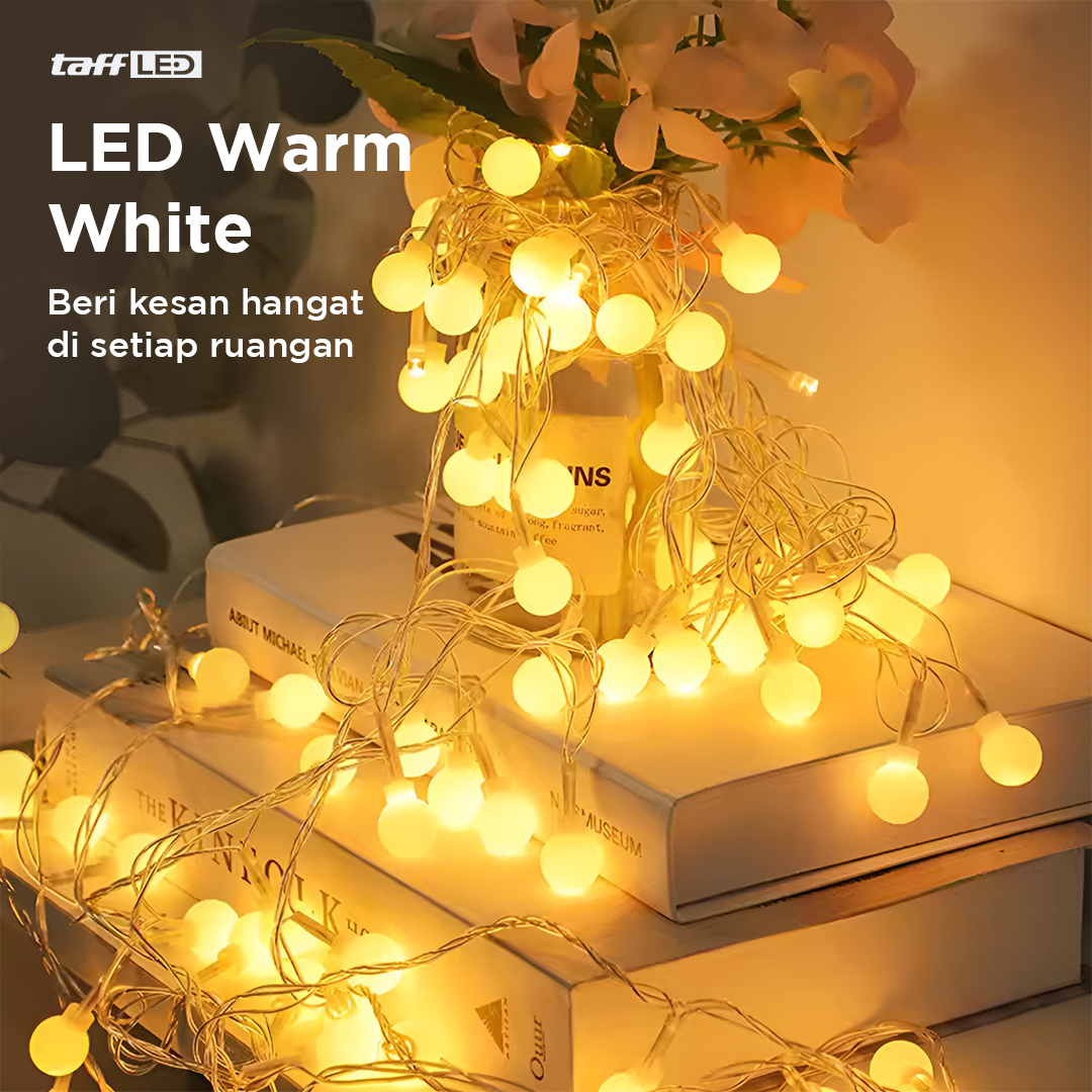 TaffLED Lampu Hias Gantung String Lights Model Bohlam with Battery - ZYD0931