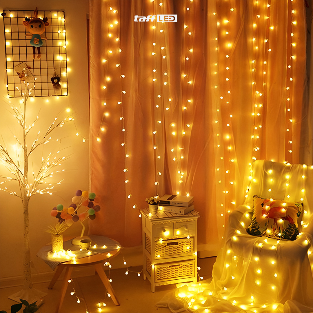 TaffLED Lampu Hias Gantung String Lights Model Bohlam with Battery - ZYD0931