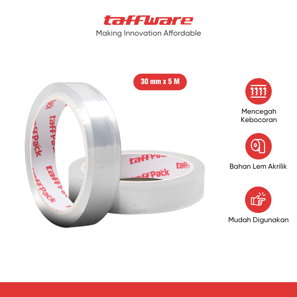 TaffPACK Lakban Waterproof Dapur Kitchen Sink Seal Double Tape 30mm - NJD11