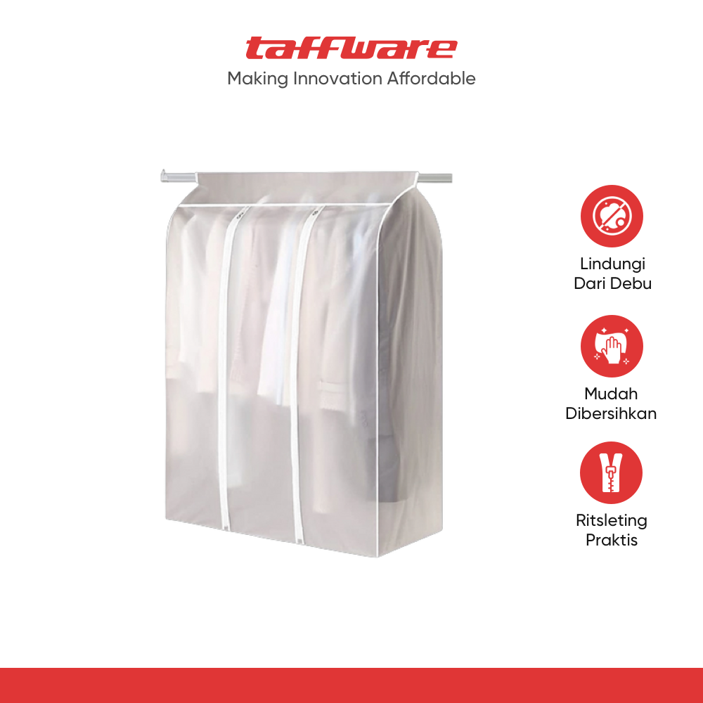 TaffHOME Cover Pakaian Gaun Jas Anti Debu 100x50x90 cm - CY-08
