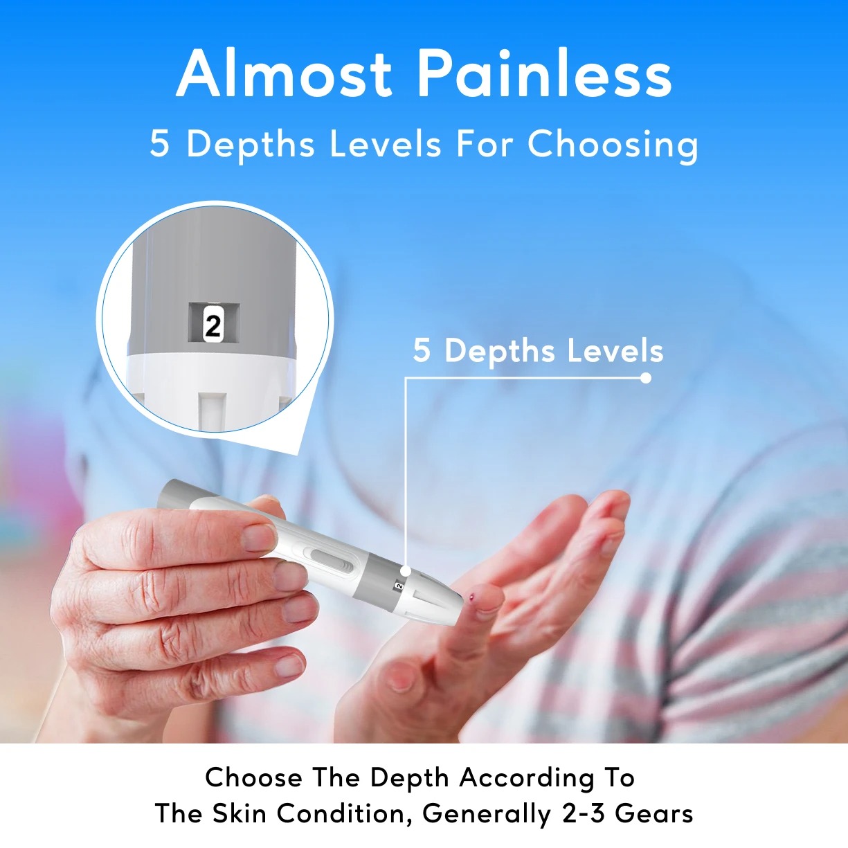 TaffOMICRON Strip Cek Gula Darah Blood Glucose Test Needles 50 PCS - TS-50