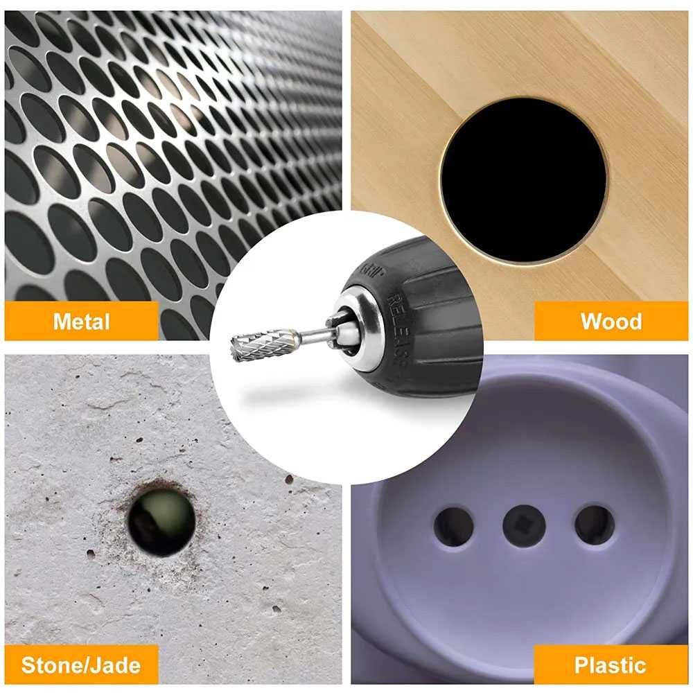 Taffware Mata Bor Tungsten Carbide Cone Spiral Bits 10 PCS - GJ0106