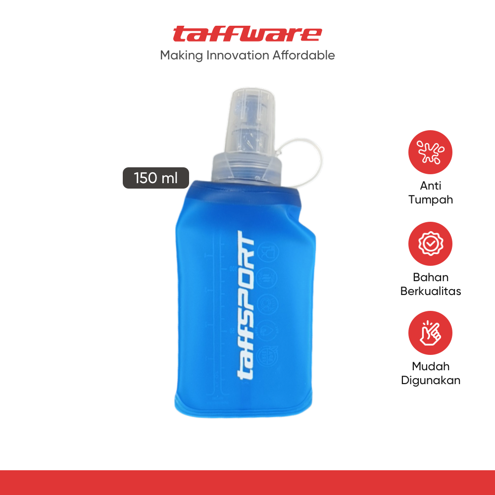 ginee_20260223104339595_7411566334.png TaffSPORT Botol Minum Soft Flask Foldable Sport Water TPU 150ml - TFB-10