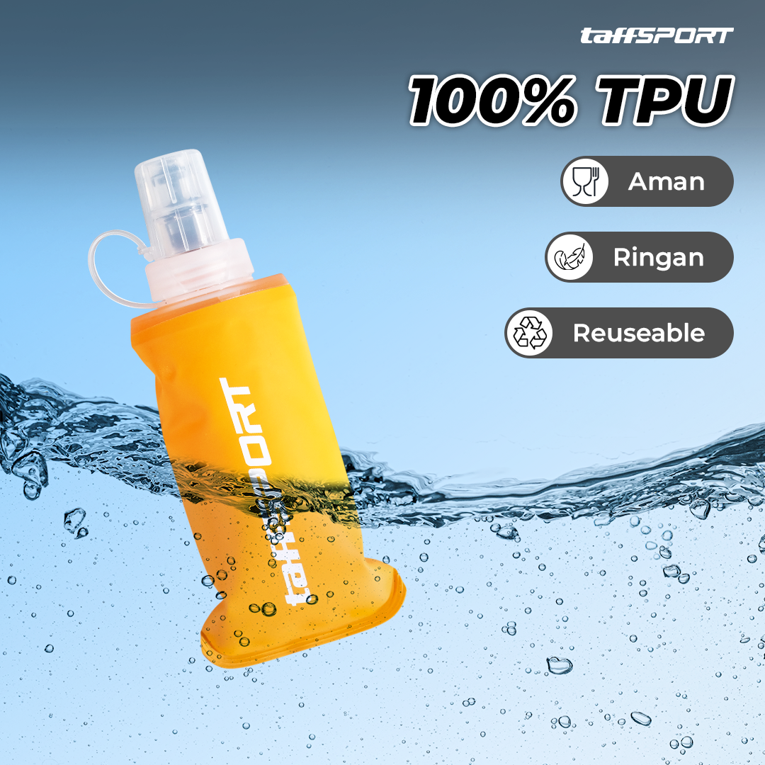 TaffSPORT Botol Minum Soft Flask Foldable Sport Water TPU 150ml - TFB-10