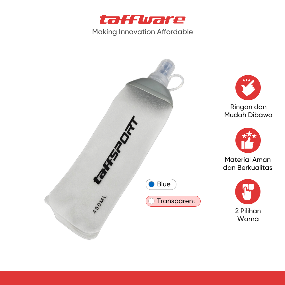 ginee_20260223104555366_5402382689.png TaffSPORT Botol Minum Soft Flask Water TPU 450ml - TFG-11