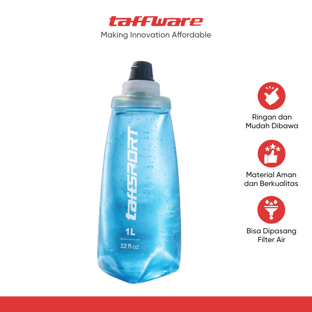 ginee_20260223104800024_5446209958.png TaffSPORT Botol Minum Soft Flask Foldable Sport Water TPU 1L - TS-10